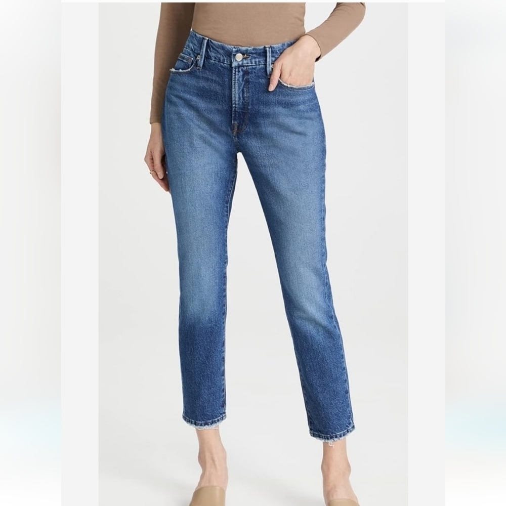 Good American Good Classic Jeans GPST731T  31W Cropped